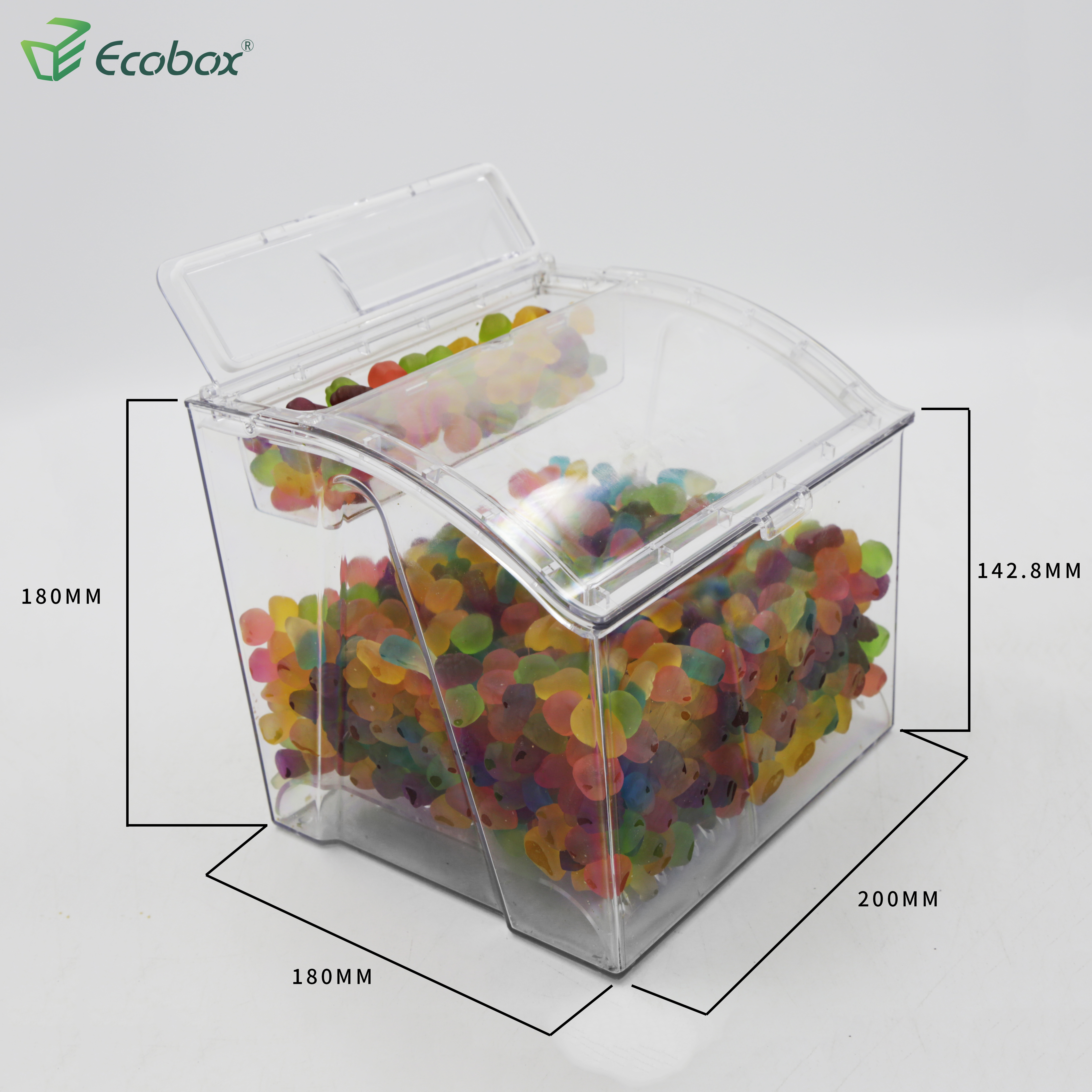 Ecobox SPH-055 luftdichter Bonbonbehälter mit Schublade im Inneren