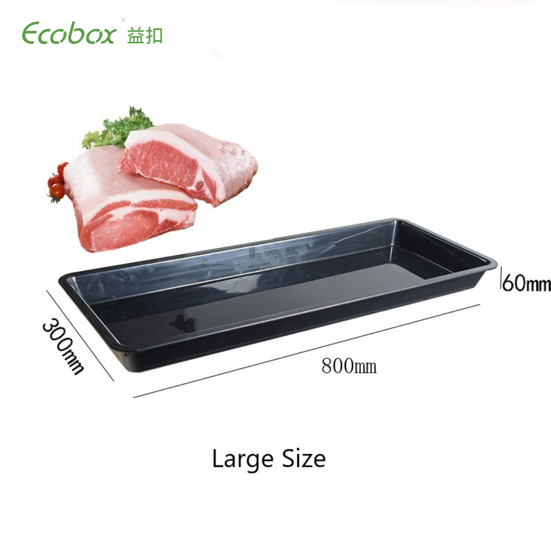 Ecobox FZ-0401C Kunststoff-Fleisch-Frischhaltetabletts für den Supermarkt