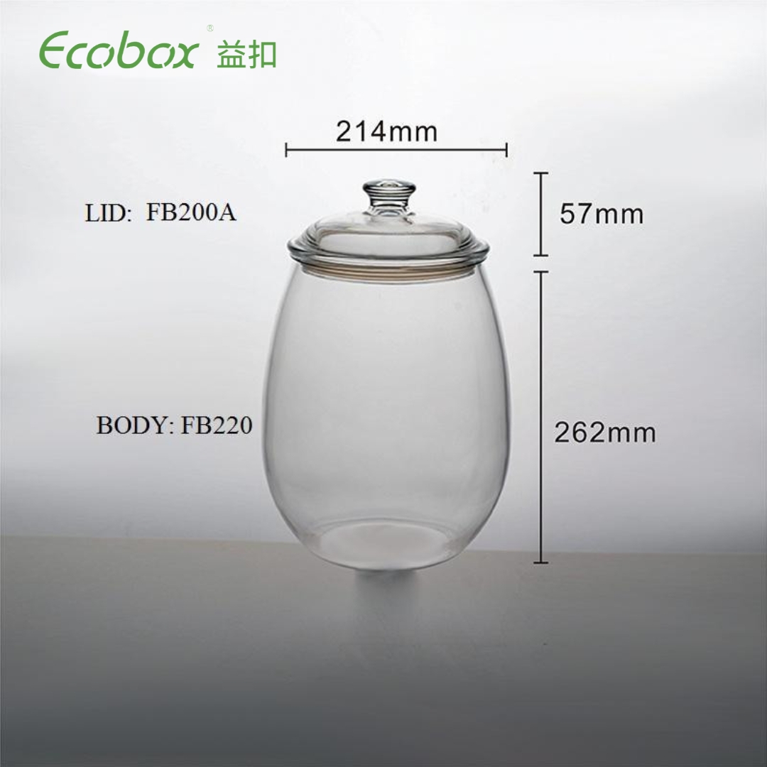Ecobox SPH-FB220 luftdichte, runde Bonbondose für Aquarien, Kräuter, Nüsse, Aufbewahrungsbox