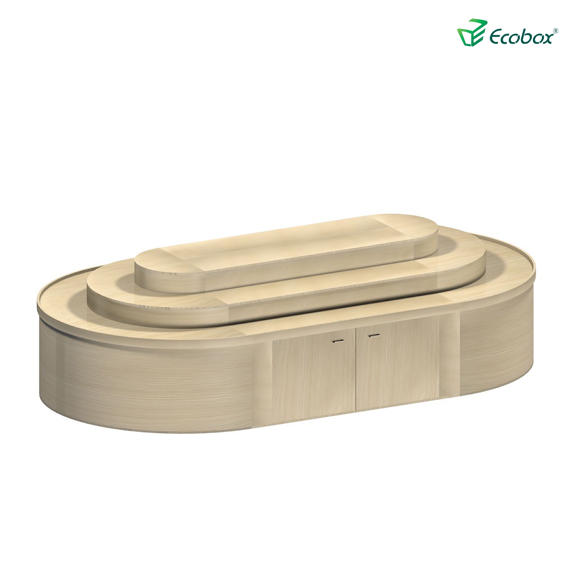 Ecobox G012 Supermarkt-Bulk-Lebensmittel Zeigt Runde Regal Candy Nuts Regal mit luftdichtem Behälter