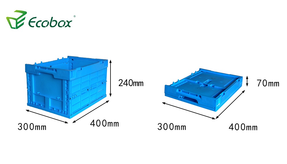Ecobox 40 x 30 x 24 cm kleiner zusammenklappbarer Kunststoffbehälter aus PP-Material