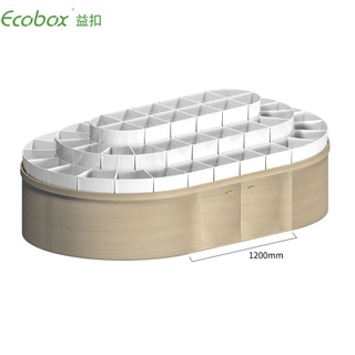 Ecobox G012 Supermarkt-Großwarendisplays, rundes Regal für Süßigkeiten, Nüsse und luftdichten Behälter