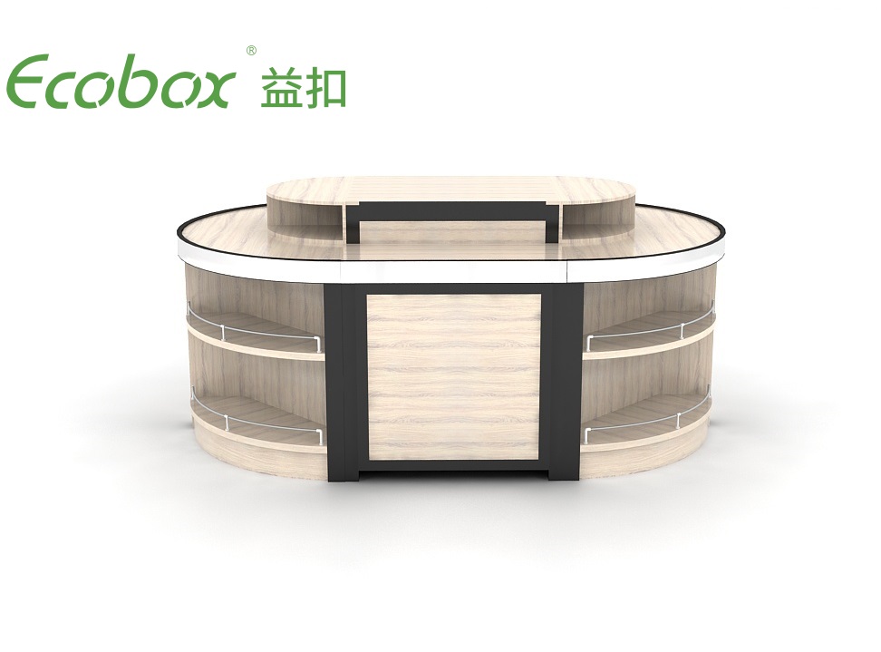 Ecobox GMG-002 Stahl-Holz-Supermarktschränke Inselregal-Displays