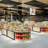 Ecobox MG-011 Hölzernes Display-Supermarkt-Regal für Massenfutter-Merchandising